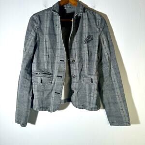 Sublevel Gray Plaid Blazer